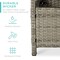 Best Choice Products Wicker Rattan Patio Side Table Outdoor Furniture for Garden, Pool, Deck w/ Umbrella Hole